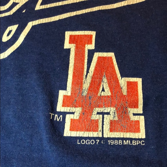 Vintage LA Dodgers LOGO 7 Shirt - Picture 6 of 8
